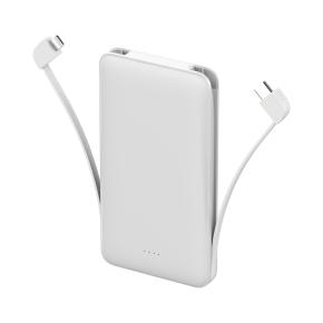  OKZU C1009T 10,000mAh Portable Power Bank with built-in two cables with Android cable and Lightning cable