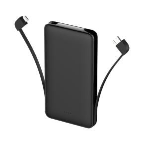 OKZU C1009T 10,000mAh Portable Power banks with built-in two cable with Android cable and Type-C cable