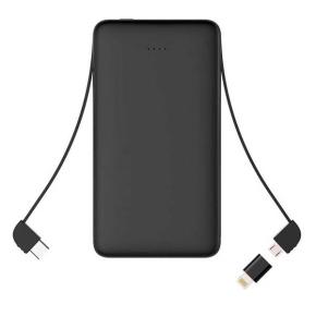 OKZU C1009 10,000mAh Portable Mobile Power with built-in two cable with Android cable and type-c cable 