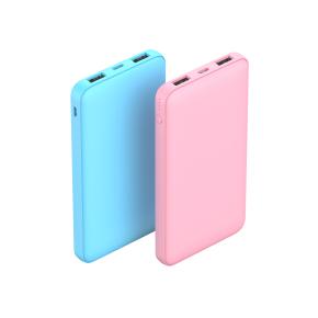 OKZU C1007 Ultra thin 5V 2.0A Dual USB Ports Power Bank Mobile Power Charger 10000mah good quality