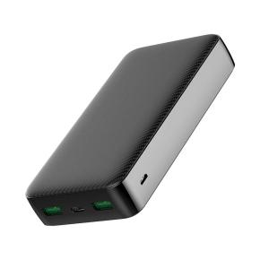 OKZU C2007Q Black Carbon Fiber Striation super fast charging QC4.0 22.5W 20000mAh USB C PD 20W portable power bank charger