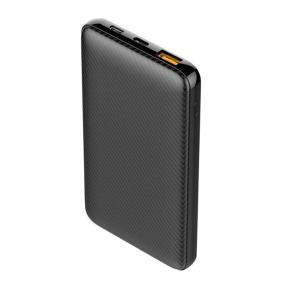 OKZU C1001Q Black Carbon Fiber Striation super fast charging QC4.0 22.5W 10000mAh USB C PD20W portable power bank charger