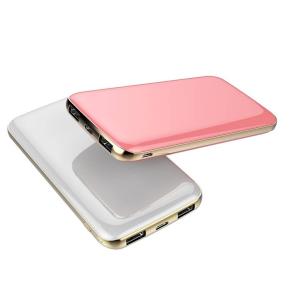 OKZU C1002 Golden and Pink 10000mAh Slim design High Quality Dual USB ports Type-C power bank