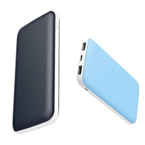 OKZU C1002 Black and Blue 10000mAh Slim design High Quality Dual USB ports Type-C power bank