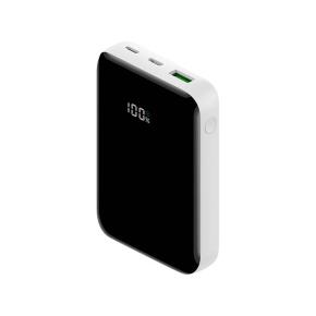 OKZU C1018 White 10000mAh Mini Small Portable Charger Power Bank with three outlets and LCD Display external battery