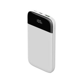 OKZU C1017A White 10000mah slim portable power bank 5V-2A Normal mobile power with Digital Display