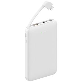 OKZU C0519 White 5000mAh Credit Card Size Power Bank with PD20W built-in Lightning promotion gift mobile power